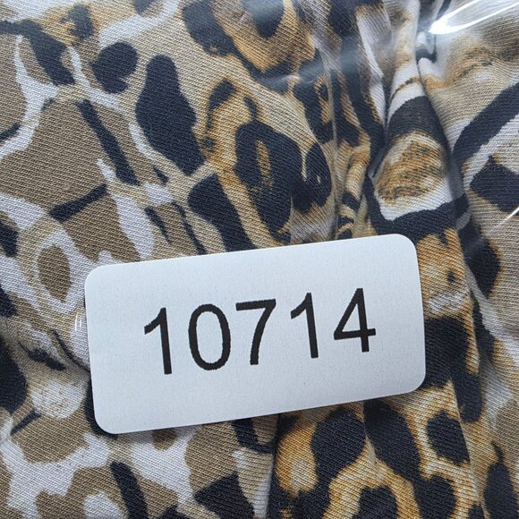 Womens Alfred Dunner Black Brown Animal Print Jacket Full Zip Cotton Blend 14 - Picture 6 of 7